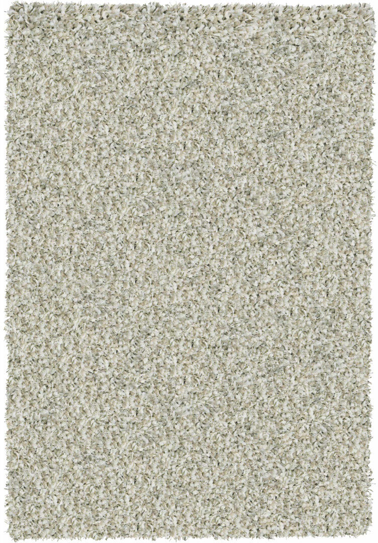 Latitude Run Markey Shaggy Area Rug Ivory;Beige 133 x 195cm