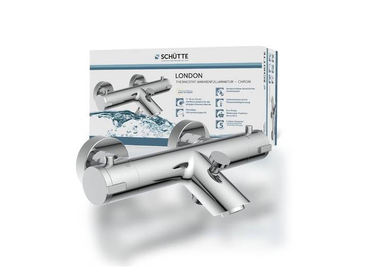 SCHÜTTE mélangeur de bain LONDON\, thermostat de bain\, mélangeur de bain\, chrome