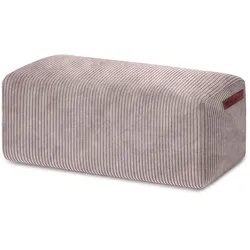 Green Bean® Indoor Sitzhocker Pouf 70x33x28cm EPS-Perlen Füllung & Cordstoff Kuschelig Weich Waschbar - Grau