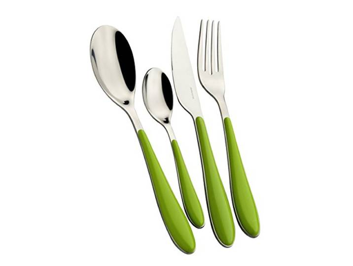 BUGATTI Gioia Pomme Verte 24-teiliges Besteckset, Legierter Stahl, grün
