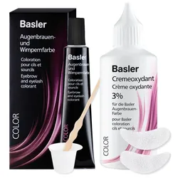 basler eyebrow color Set (Farbe 15ml + Entwickler 75ml + Wimpernblättchen 100Stück)
