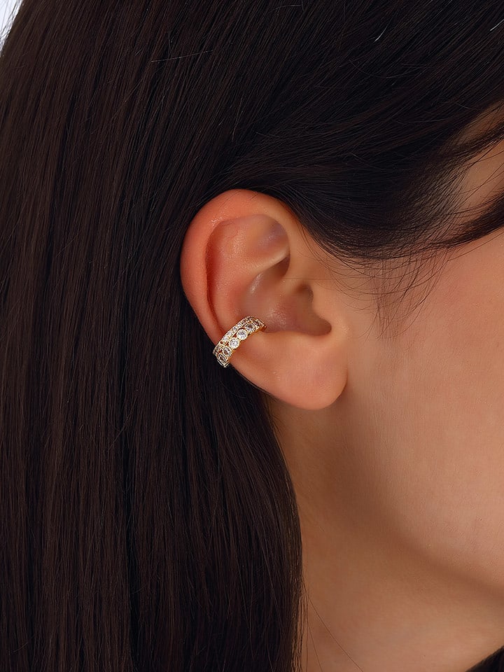 Nakkash Vergold. Earcuffs mit Zirkonia - onesize