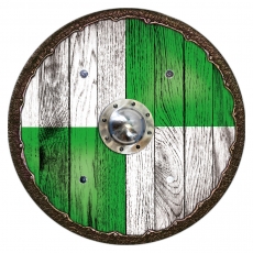 holzspielerei Wikingerschild - Krieger grün 280914