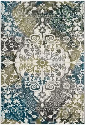 SAFAVIEH Watercolor Florentien Modern Abstract Medallion Rug