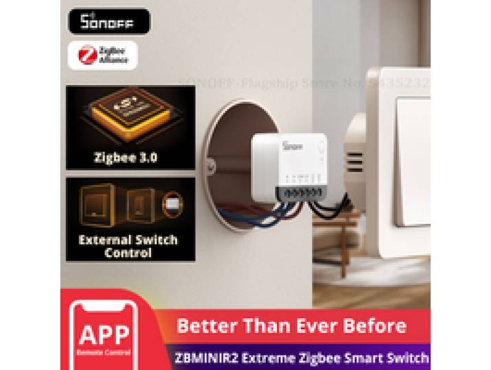 SONOFF ZBMINIR2 Extreme Zigbee Smart Switch Detach Relay Externe schakelaar Afstandsbediening via EWeLink Compatibel met Zigbee Hubs