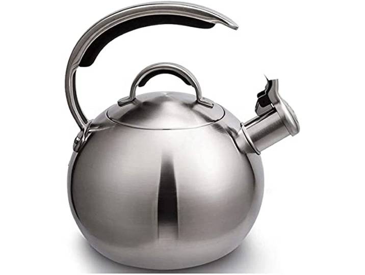 LAVAMI Teekanne Wasserkocher-3L Edelstahl Pfeifkessel Pfeifkessel for Gaskochfeld, Edelstahlkessel