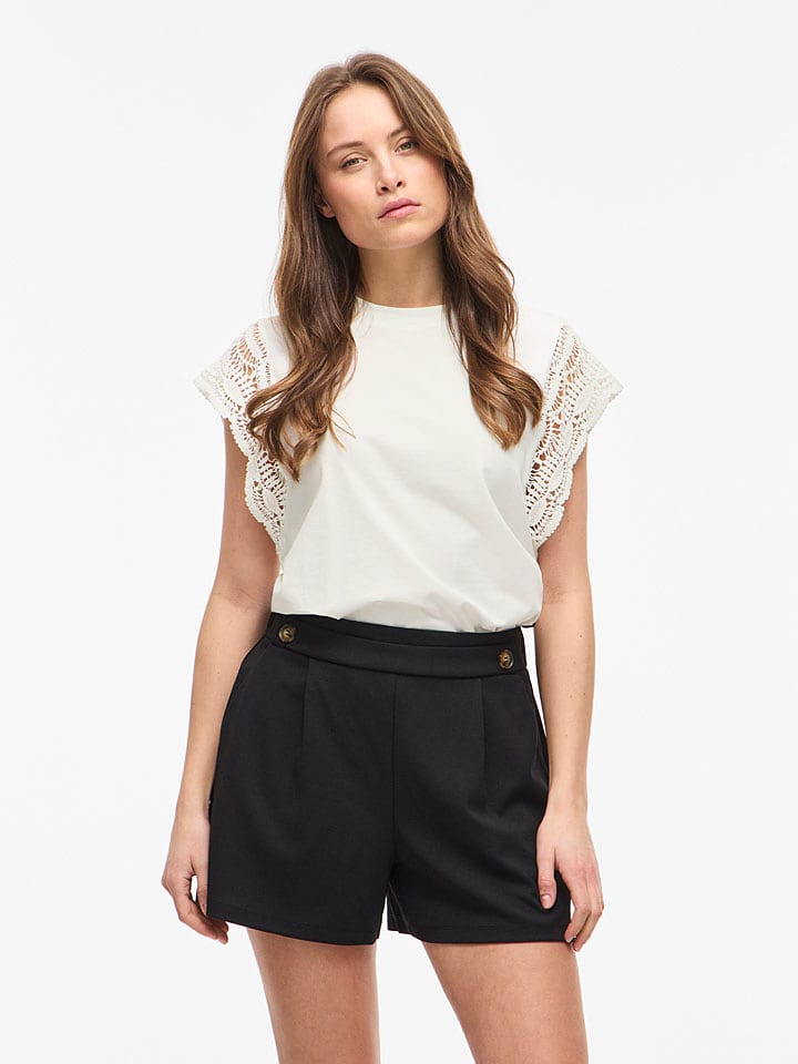 Vila Bluse in Creme - M