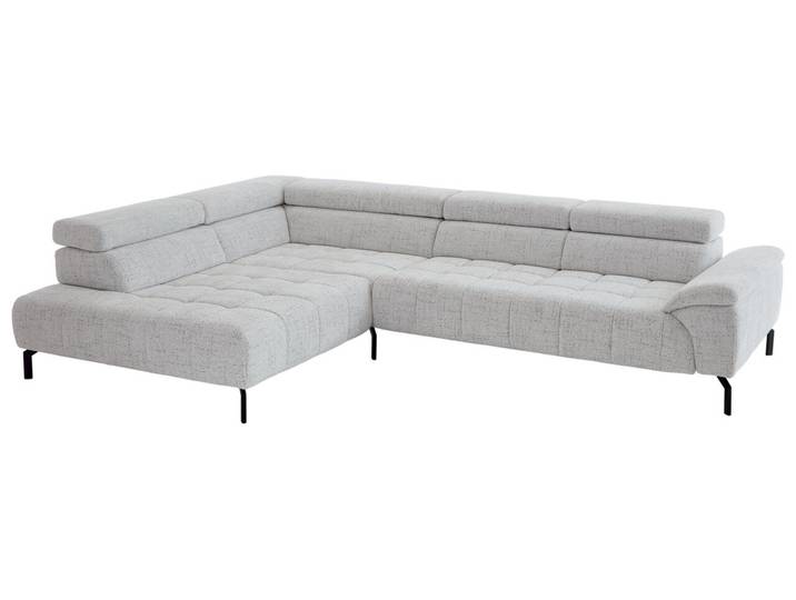Beldomo Style Ecksofa VEGAS, Weiß, Stoff