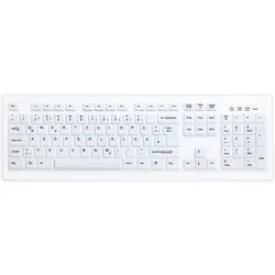 Cherry Active Key Wireless Hygiene Desktop Keyboard Fully Sealed Watertight USB White AK-C8100F SERIE MEDICAL KEY (AK-C8100F-FUS-W/CH)