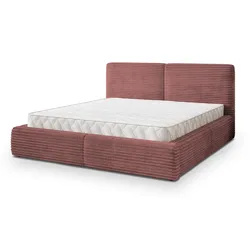 POLSTERBETT FELURO T 200x200 cm mit Bettkästen - Rosa