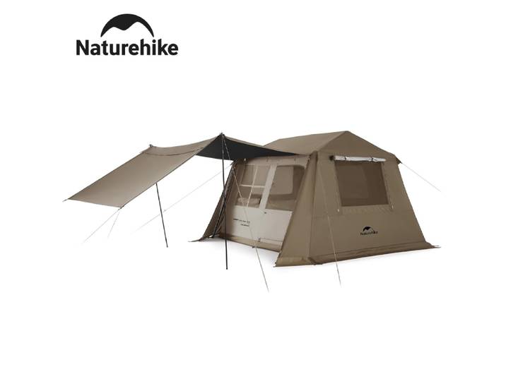 Tente familiale Naturehike Village 6.0 ㎡ Tente pop-up pour 3-4 personnes, tente automatique de camping avec fenêtres, imperméable pour l'extérieur