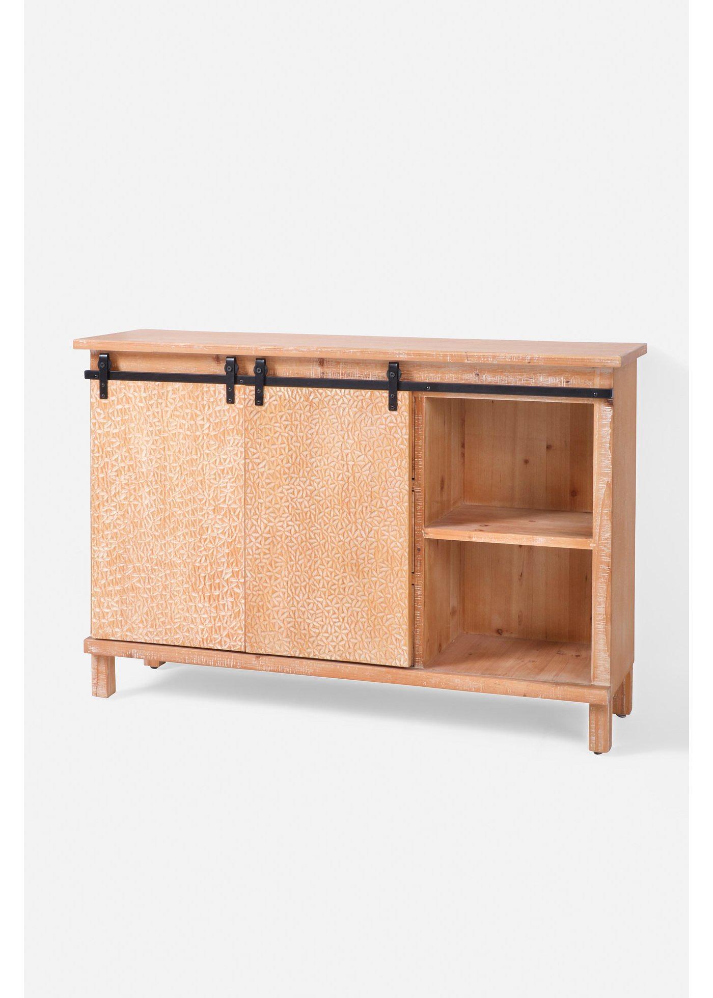 bonprix Sideboard mit Schiebetüren, beige, Gr.80x120 cm, Sideboard mit effektvollen Schiebetüren