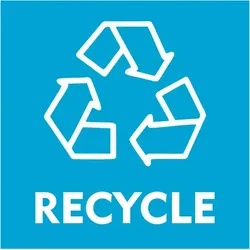 CombiCraft Abfallschild 'Recycle' mit Recyclingsymbol - 10 x 10 cm