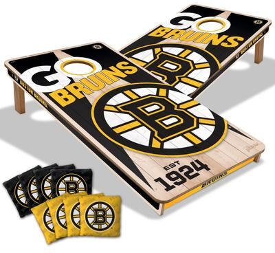 Skip's Garage Boston Bruins NHL 2x4 Cornhole Board Set