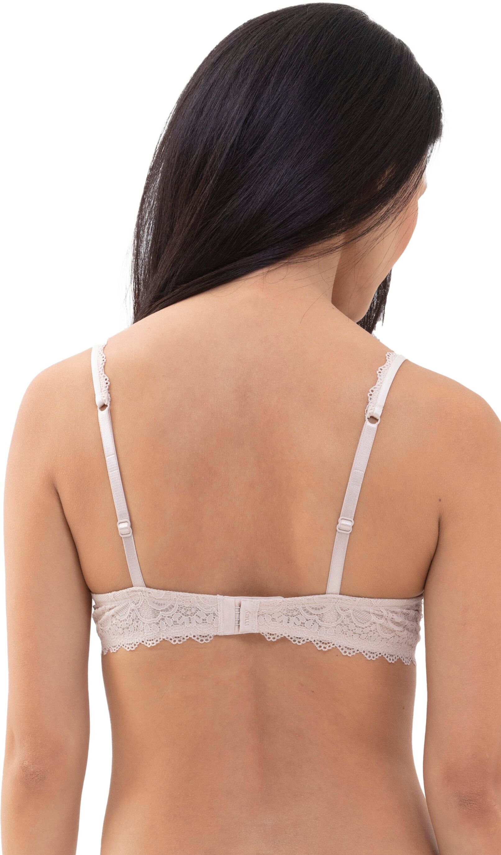 Push-up-BH MEY "AMOROUS", Damen, Gr. 80, Cup C, beige (bailey), Spitze, Obermaterial: 77% Polyamid, 23% Polyester, BHs Push-up-BH, Spitze überzieht Steg und Unterbrustband bailey 80, Cup C