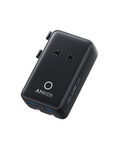 Anker Nano Reisadapter Oplader 5-in-1 met 1 AC, 2 USB-C en 2 USB-A poorten