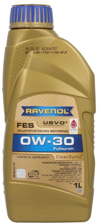 Huile moteur RAVENOL 1111146 FES 0W30 1L