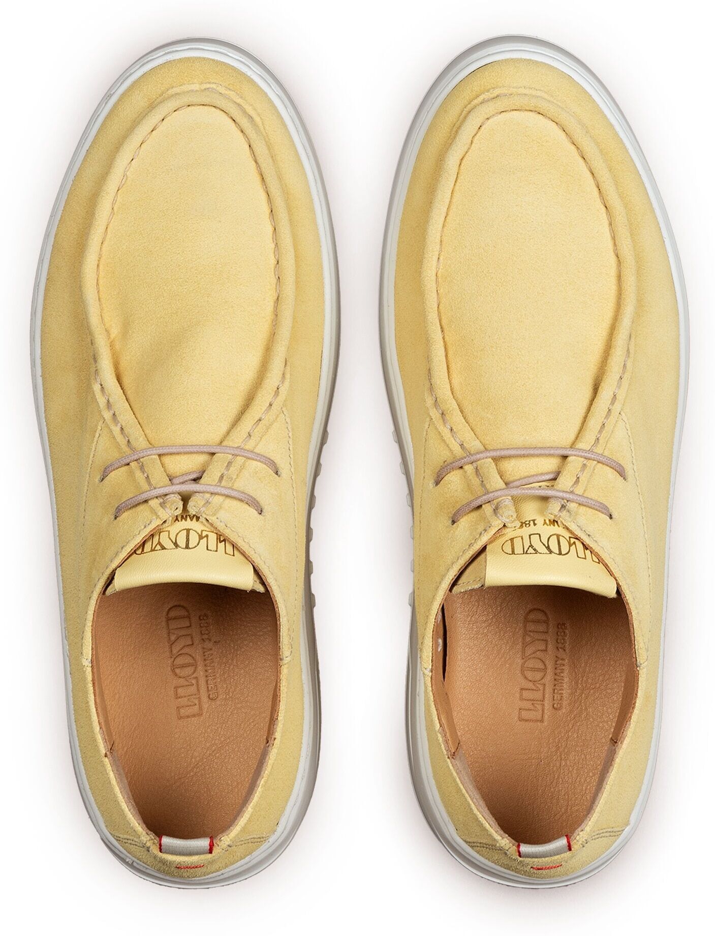 Sneaker LLOYD "Hochwertiger Sneaker", Damen, Gr. 41, gelb, Leder, unifarben, Schuhe Sneaker, mit modernem Design