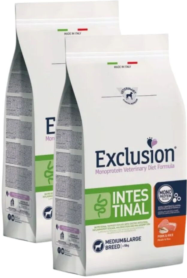 Exclusion Intestinal Dog Medium&Large Maiale KIT RISPARMIO 2X12KG