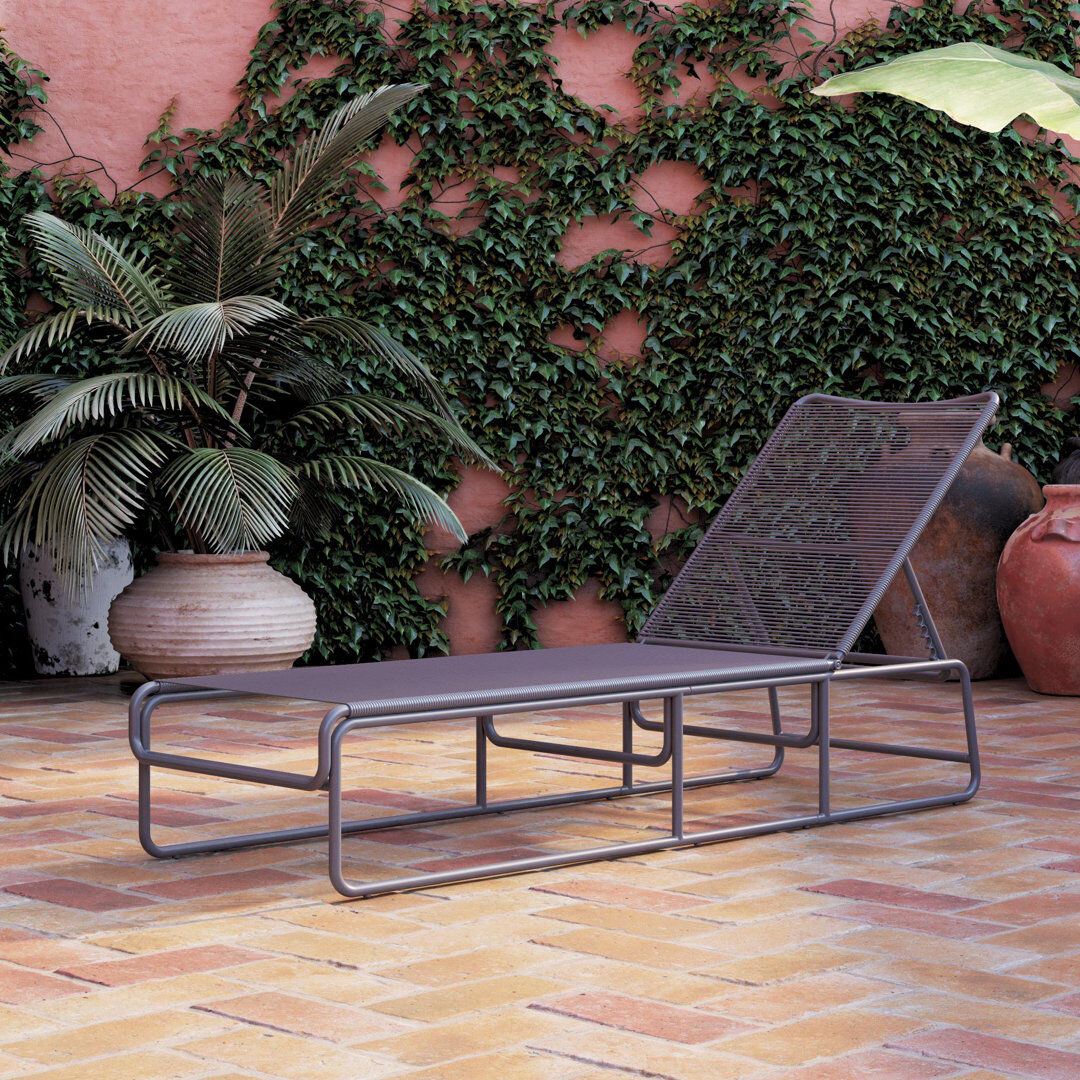 Dakota Fields 167 cm Long Reclining Single Chaise Charcoal 99cm H X 52cm W X 167cm L