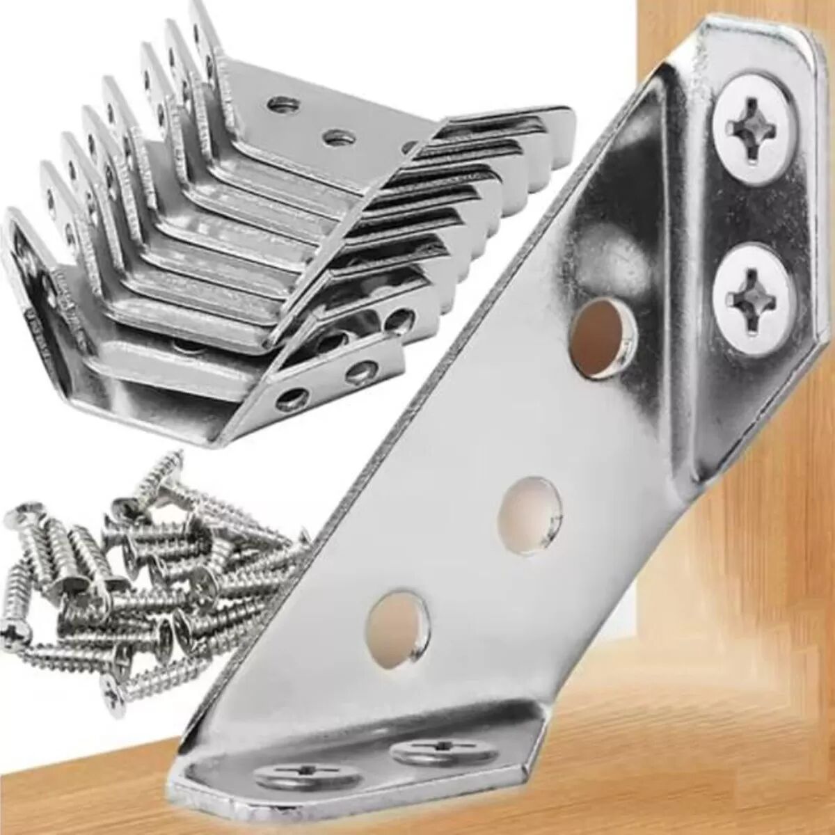 INF Multifunktionale Eckwinkel (10er Set) - Mittelgroß, 1,4 mm Dick, mit 6 Schrauben