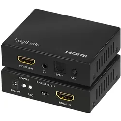 LogiLink HDMI-Audio-Extraktor,2CH/5.1CH,SPDIF,/60Hz, Switch Box
