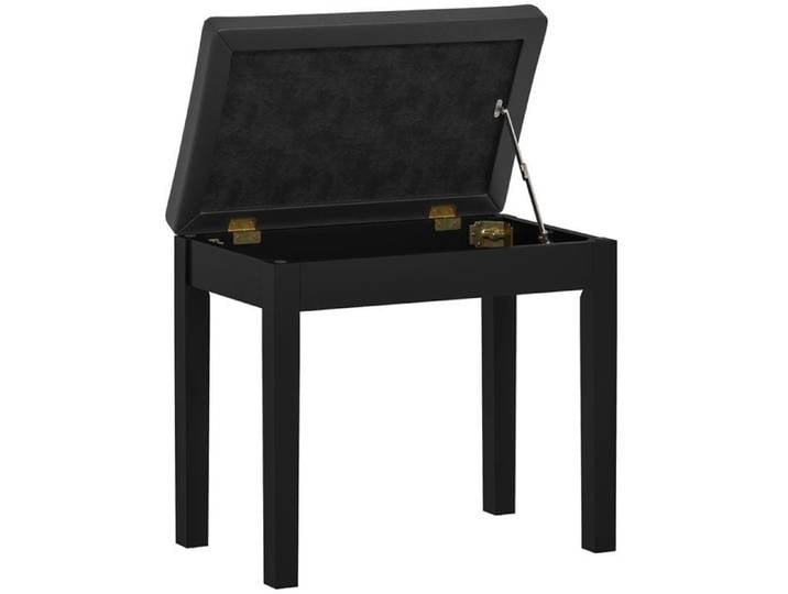 Tabouret de piano en cuir synthétique noir