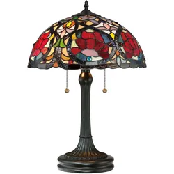 Elstead Lighting, Tischlampe, Larissa Tischleuchte E27 2-fach Vintage-Bronze (E27)
