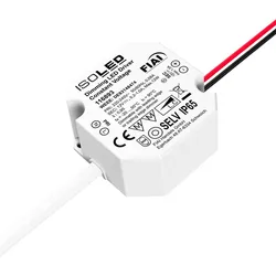 ISOLED LED Schalterdosen-PWM-Trafo 12V/DC, 0-12W, Tiefe 24mm, IP65, dimmbar, SELV ISO-116893