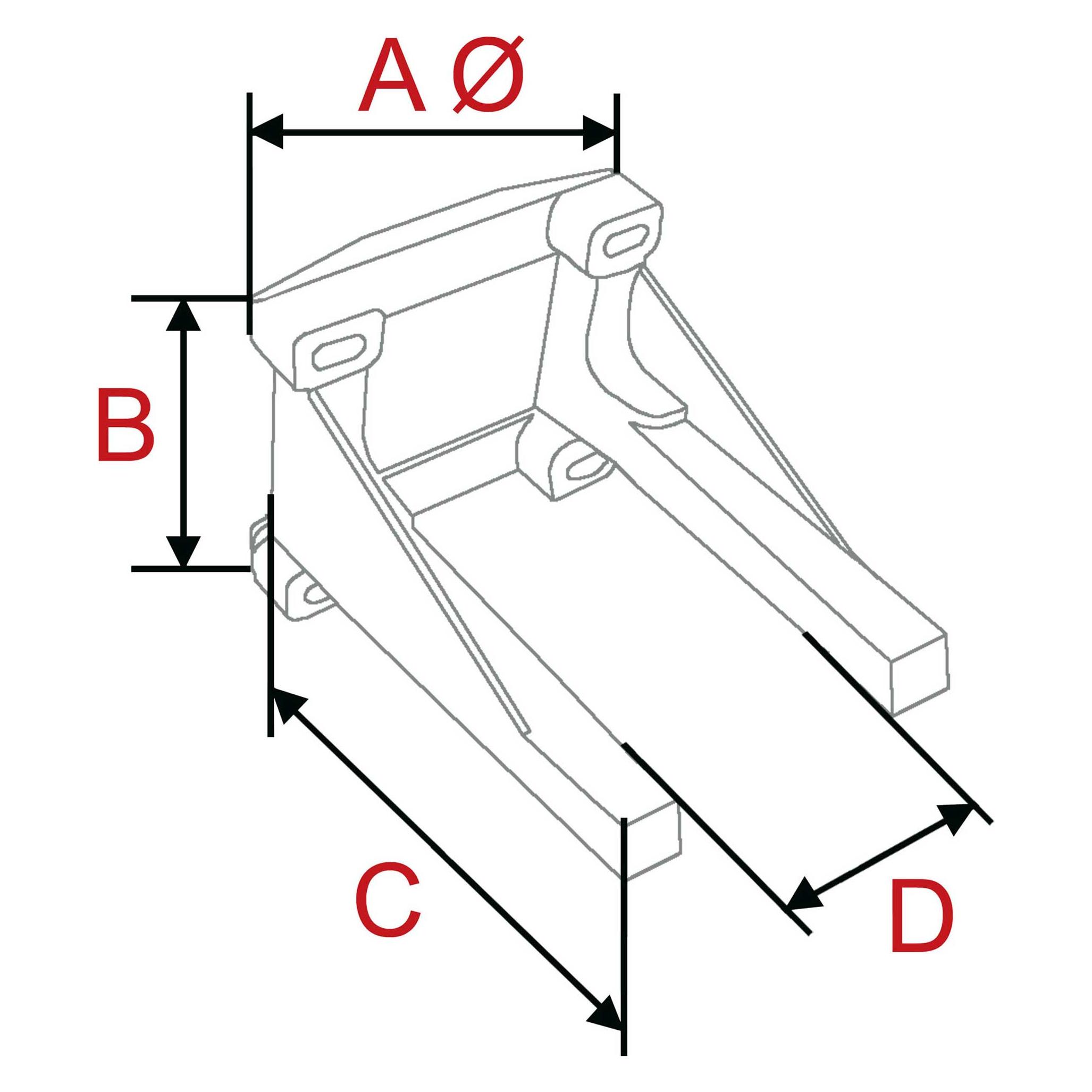 Modellbau Lindinger motorträger uni -2,5ccm nylon (004-00103)