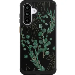 Nivocase Hülle für Samsung Galaxy A56 5G Handyhülle NIVOcore Case Schwarz Blätter Natur Eukalyptus (Samsung Galaxy A56 5G), Smartphone Hülle, Grün, Schwarz