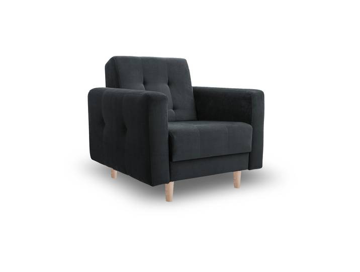 Sessel LIZBONA Grau (Paros 6) Buchenholz (hell)