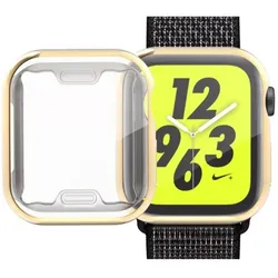 Schutzhülle für Apple Watch 4/ 5/ 6/ 2020/ 2023/ SE 40 mm Case Cover Bumper Displayschutz Hülle Tasche Gold