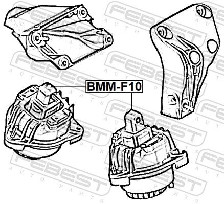 Febest Lagerung, Motor Bmm-F10 Beidseitig Für Bmw