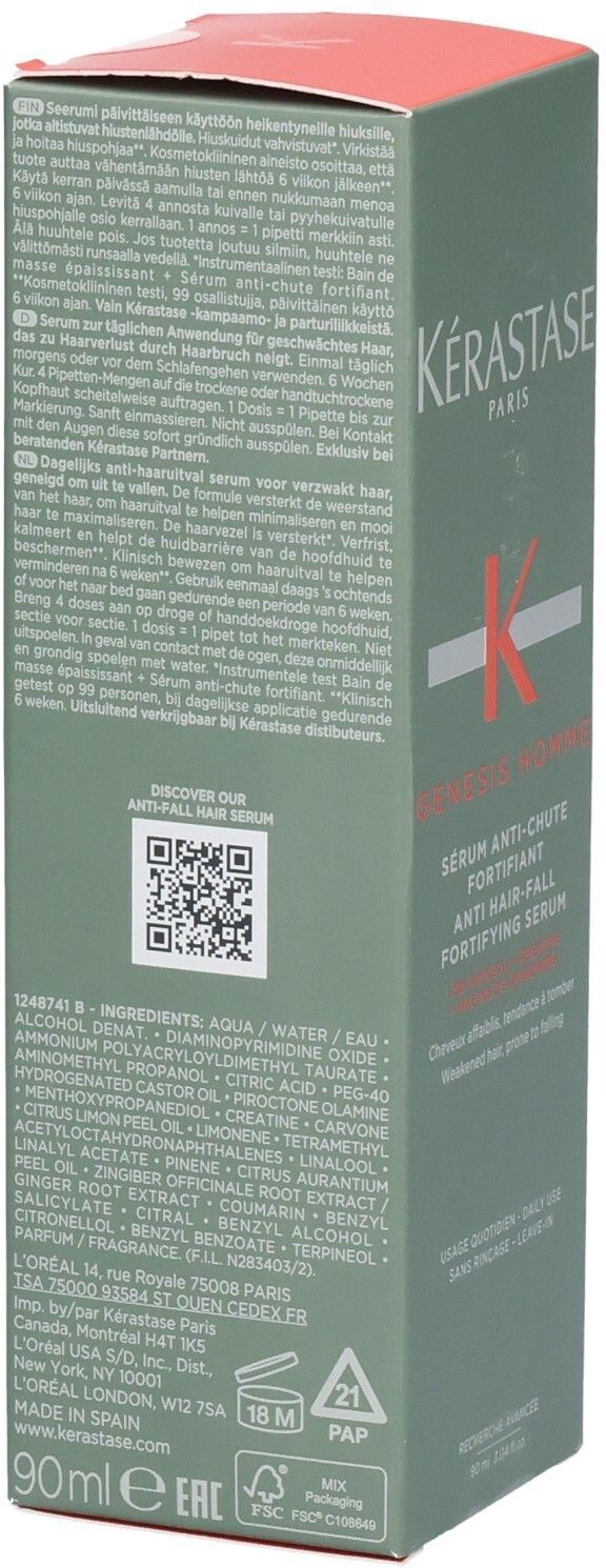 Kérastase Kerastase Genesis Homme Serum Anti-Chute Fortifiant 90ml 90 ml