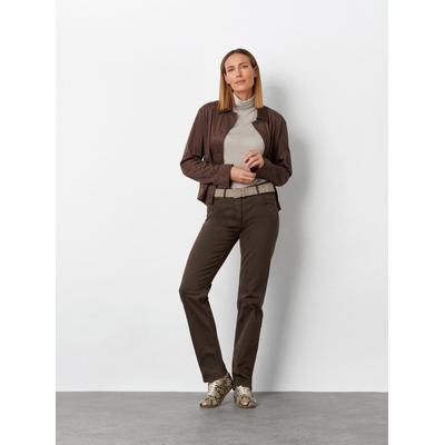 Straight-Jeans TONI "Honey", Damen, Gr. 44, Normalgrößen, braun (dunkelbraun 793), Denim/Jeans, , Casual, gerade normal, Jeans Straight-Jeans, aus Stretch-Denim