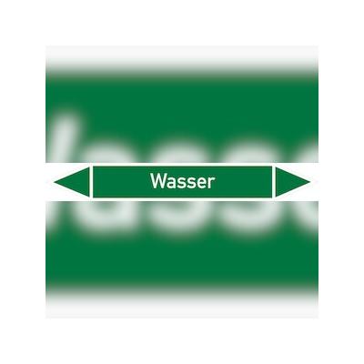 Rohrleitungskennzeichen Wasser - 100x15 mm Folie selbstklebend