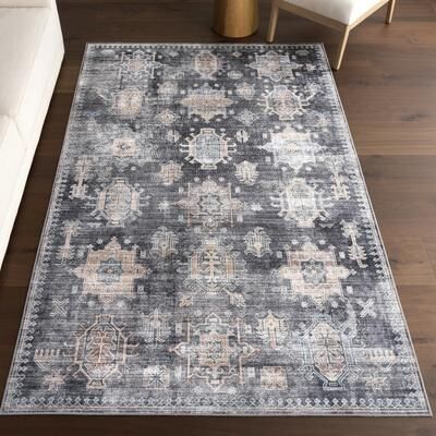 Nuloom Philomena Medallion SplashGuard Machine Washable Area Rug