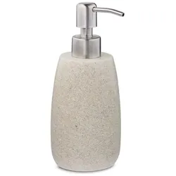 Relaxdays Seifenspender Edelstahlpumpe klassisch Creme,Silber