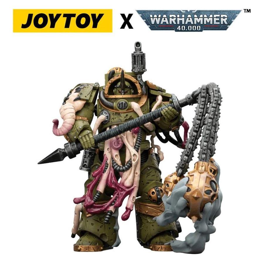 Joy Toy Warhammer 40,000 Actionfigur Death Guard Blightlord Terminator 2 with Flail of Corruption 14 cm (JT02878)