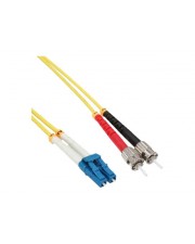 InLine Patch-Kabel ST Einzelmodus M bis LC Single-Modus M 10 m Glasfaser 9/125 Mikrometer OS2 halogenfrei (88611)