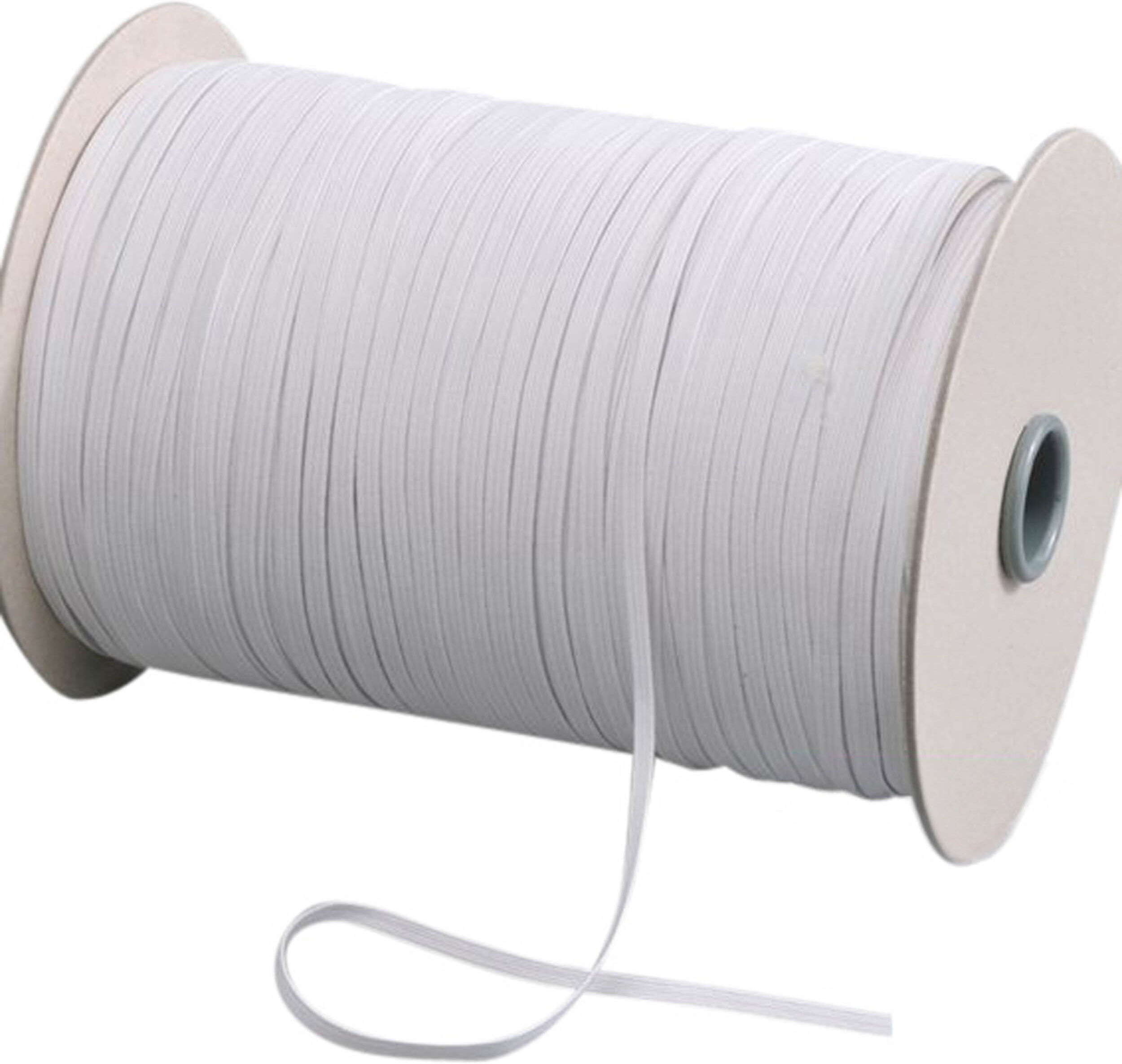 SPRINTIS Goma elástica plana 5 mm blanco   180 m, plástico, caucho