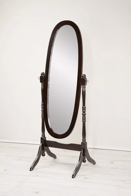 Cozy Casa Charm Swivel Full Length Wood Cheval Floor Mirror, Elegant Designs expresso