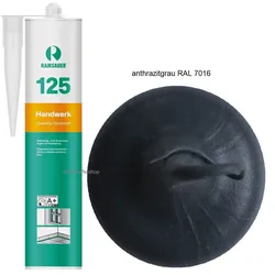 Ramsauer 125 Handwerk anthrazitgrau RAL 7016 1K Silikon Dichtstoff 310ml Kartusche