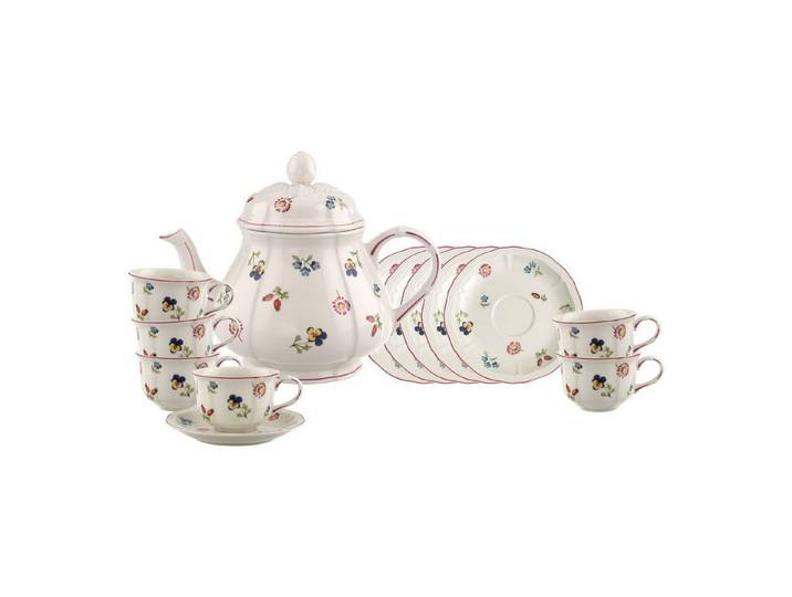 Villeroy & Boch Teeservice Petite Fleur Teeservice 3-tlg. (13-tlg), 6 Personen, Porzellan