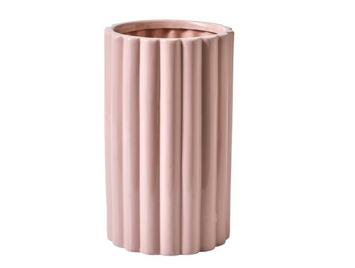 Vase strié céramique rose - Blancheporte