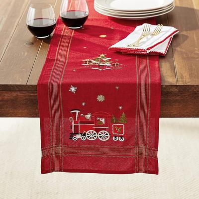 Violet Linen Seasonal Xmas Christmas Holiday Essenial Table Runner