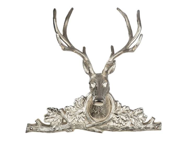 Dekohirsch Hirschkopf, Silberfarben, Metall, Hirsch, Hirsch, 34.5x54x14 cm, zum Hängen, Dekoration, Dekofiguren & Skulpturen, Dekotiere