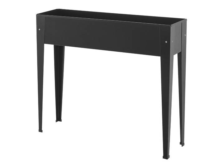 [en.casa] Hochbeet Lelystad, Anthrazit, Metall, Rechteckig, 98x82x25 cm, Gartenzubehör, Hochbeet