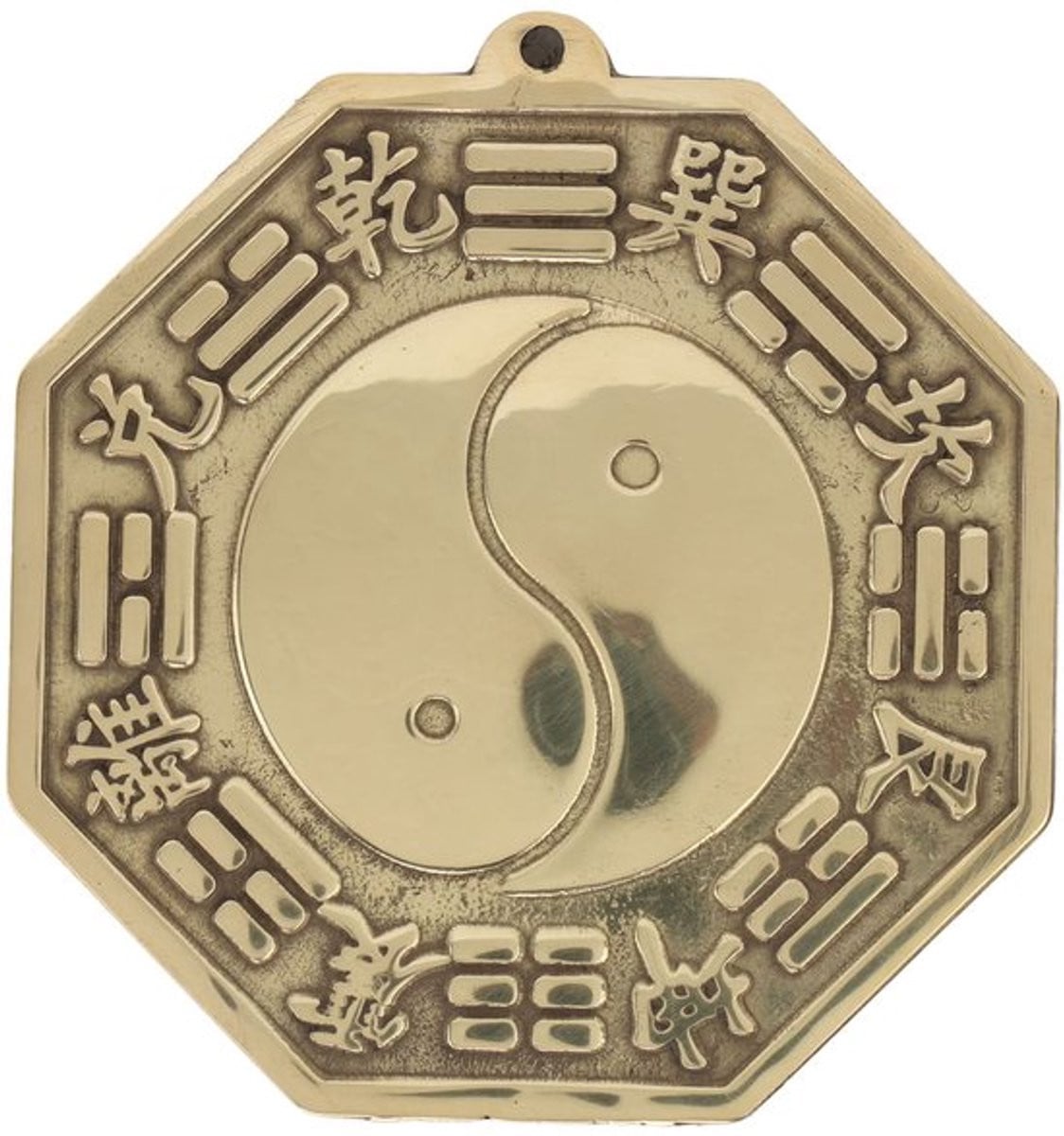 Feng Shui Bagua Spiegel van messing - 7 cm - Interieur decoratie